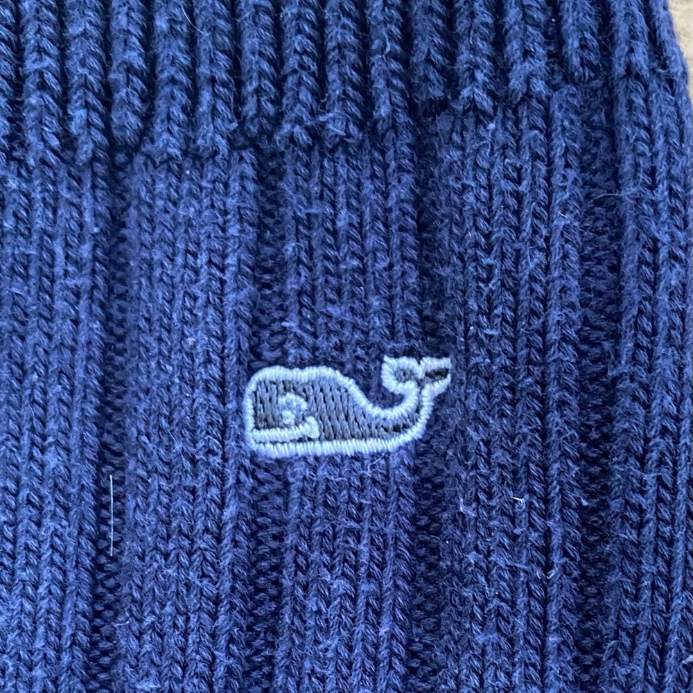 Vineyard Vines Adult OS Navy/Red Cotton Ribbed Boot Sock - Picture 4 of 6